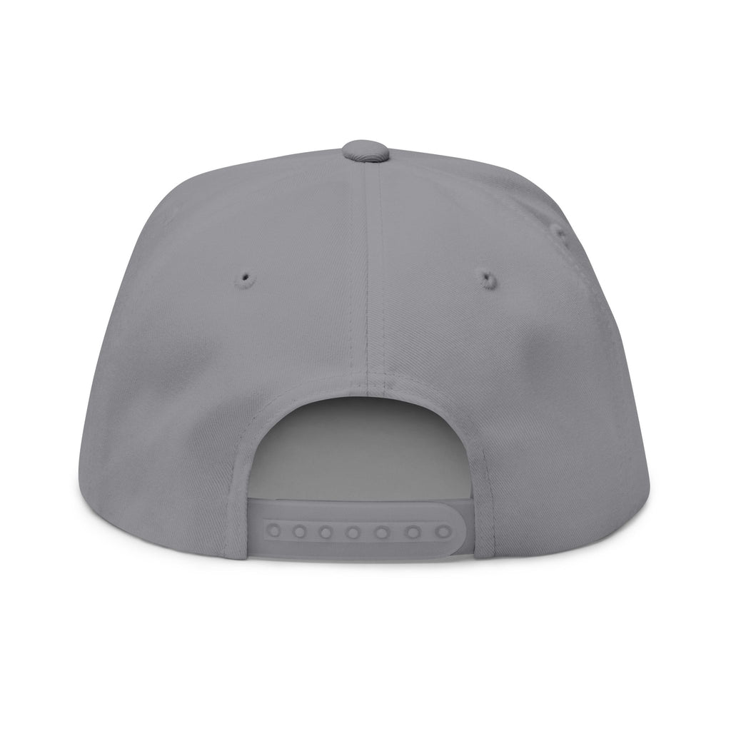 Rebel Rabbit Flat Bill Cap — Embroidered Pink Logo Snapback