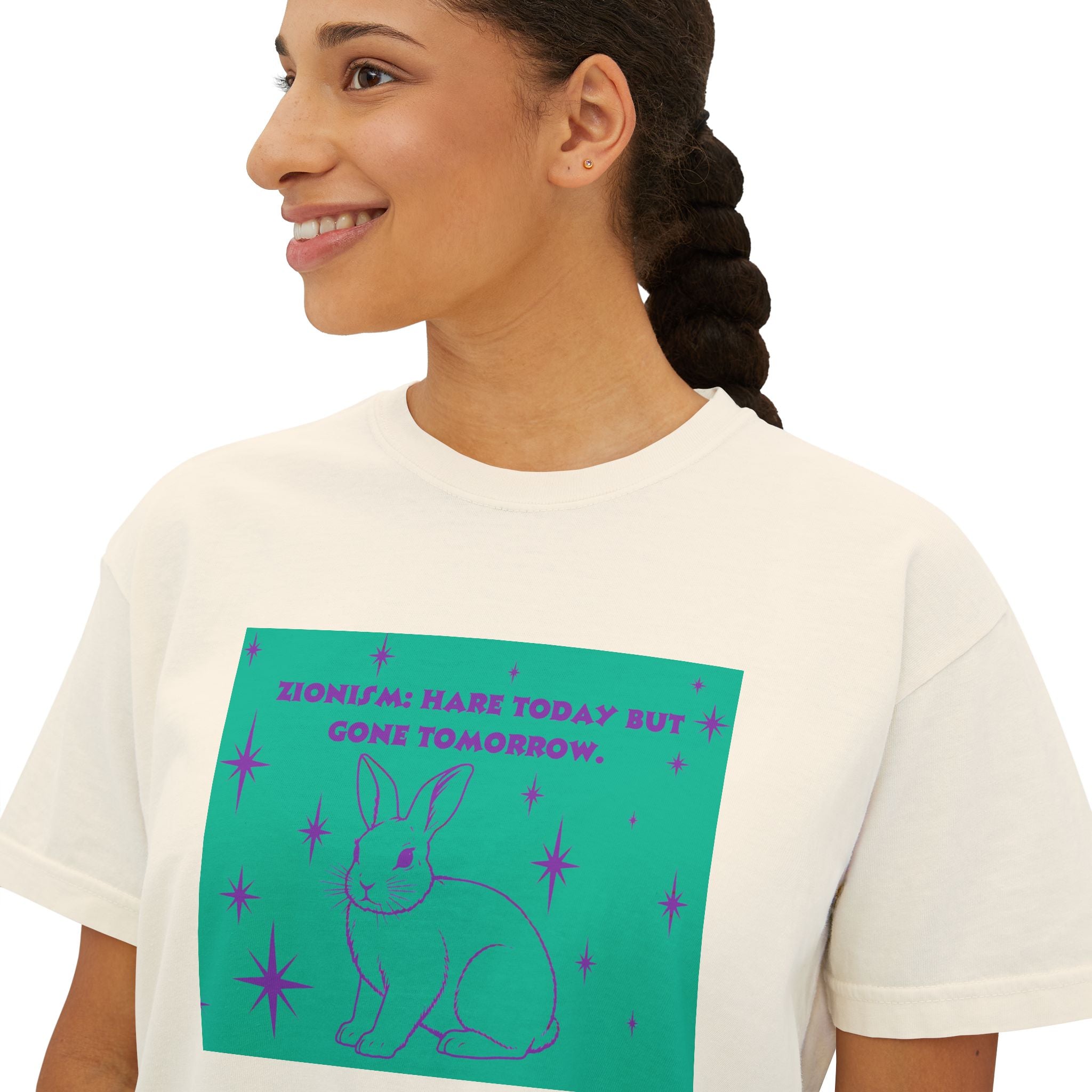 Women's Boxy Tee-Hare Today Gone Tomorrow