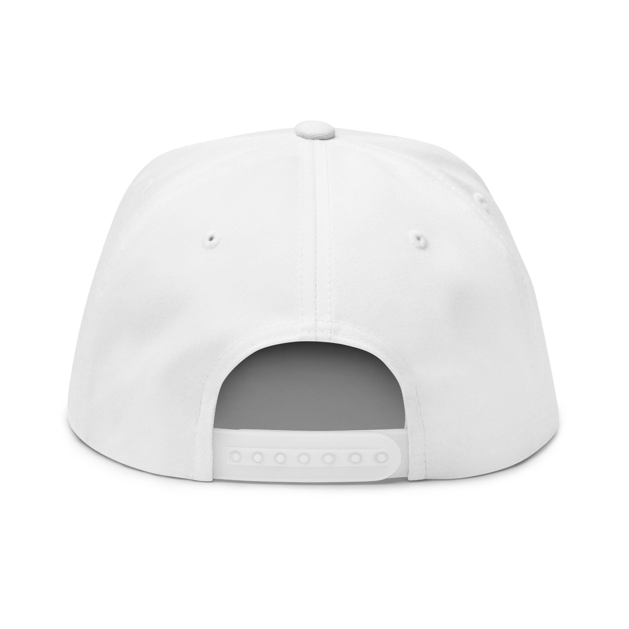 Rebel Rabbit Flat Bill Cap — Embroidered Pink Logo Snapback