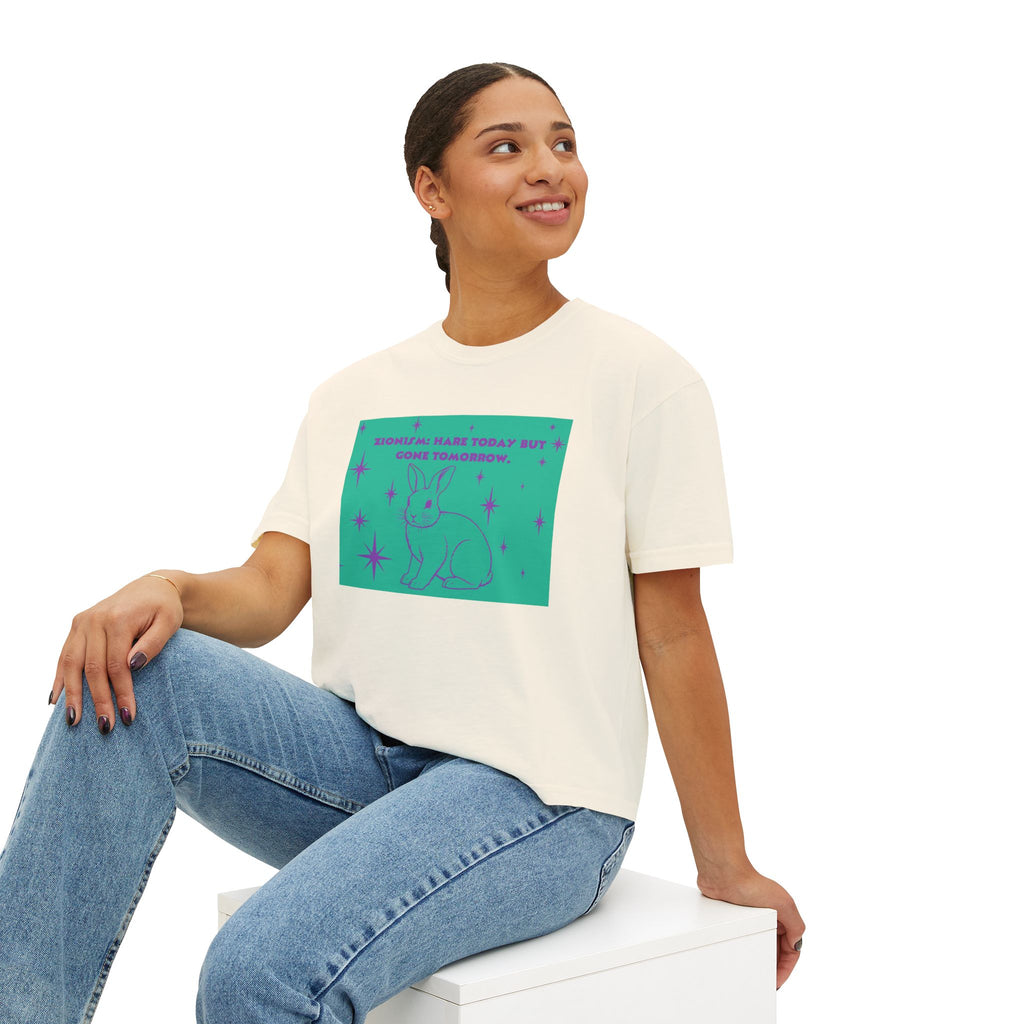 Women's Boxy Tee-Hare Today Gone Tomorrow
