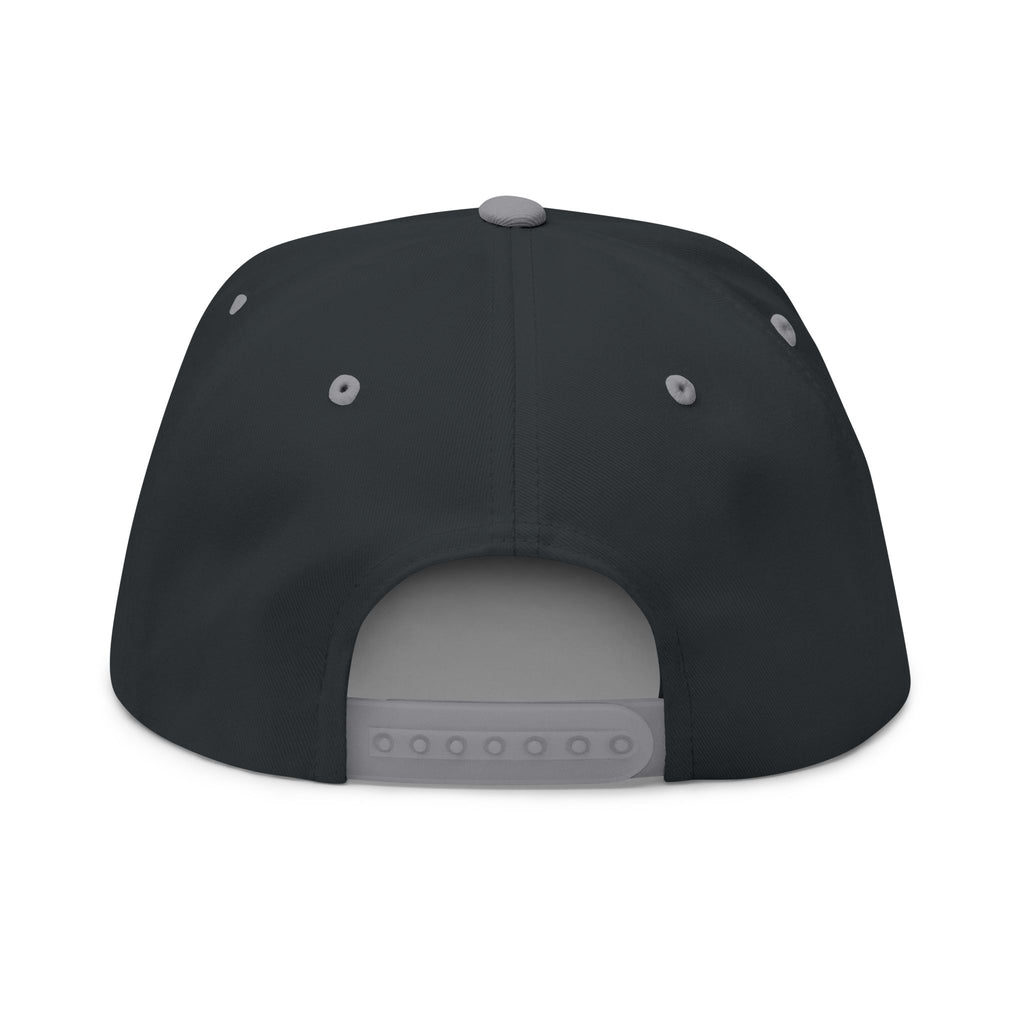 Rebel Rabbit Flat Bill Cap — Embroidered Pink Logo Snapback