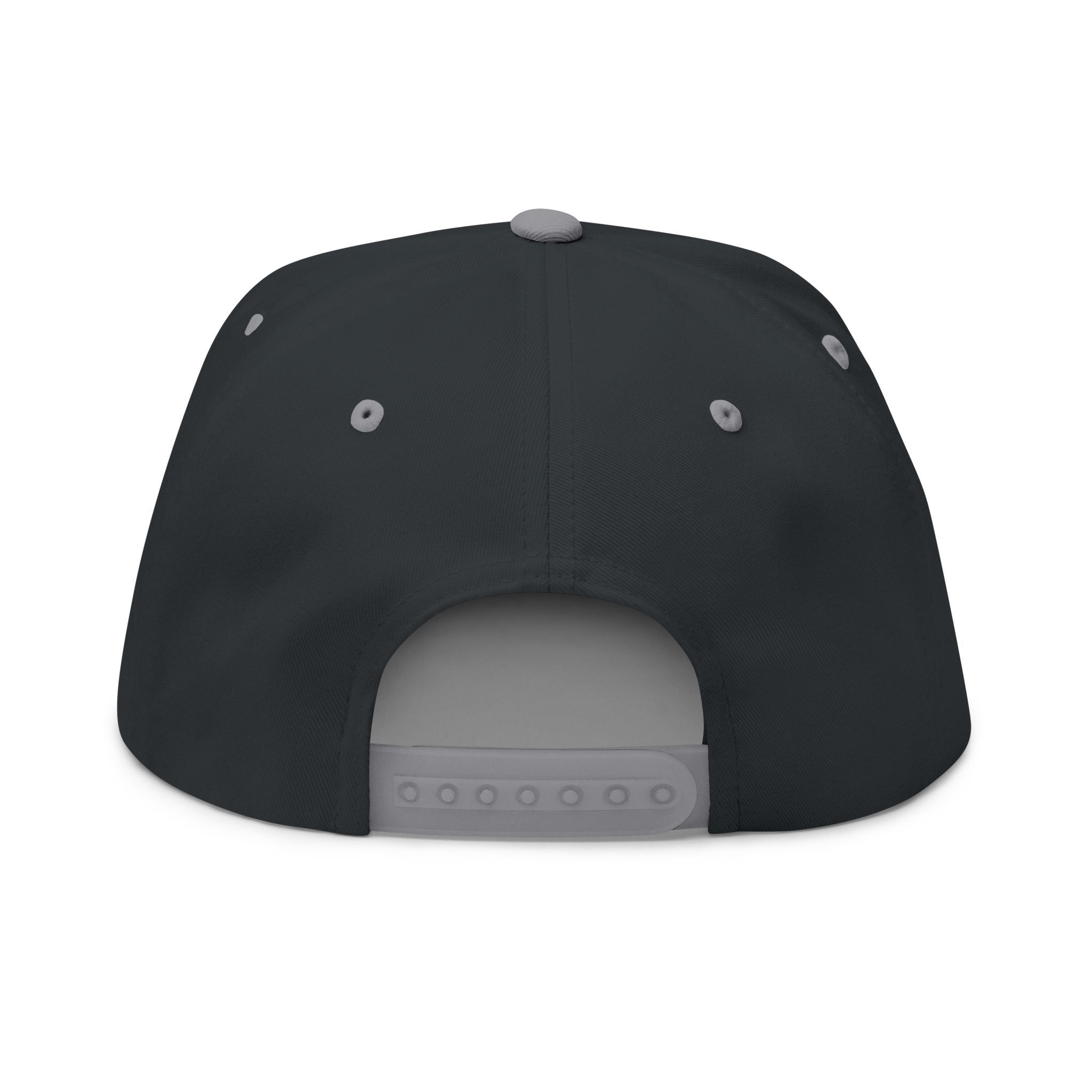Rebel Rabbit Flat Bill Cap — Embroidered Pink Logo Snapback